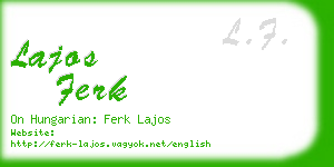 lajos ferk business card